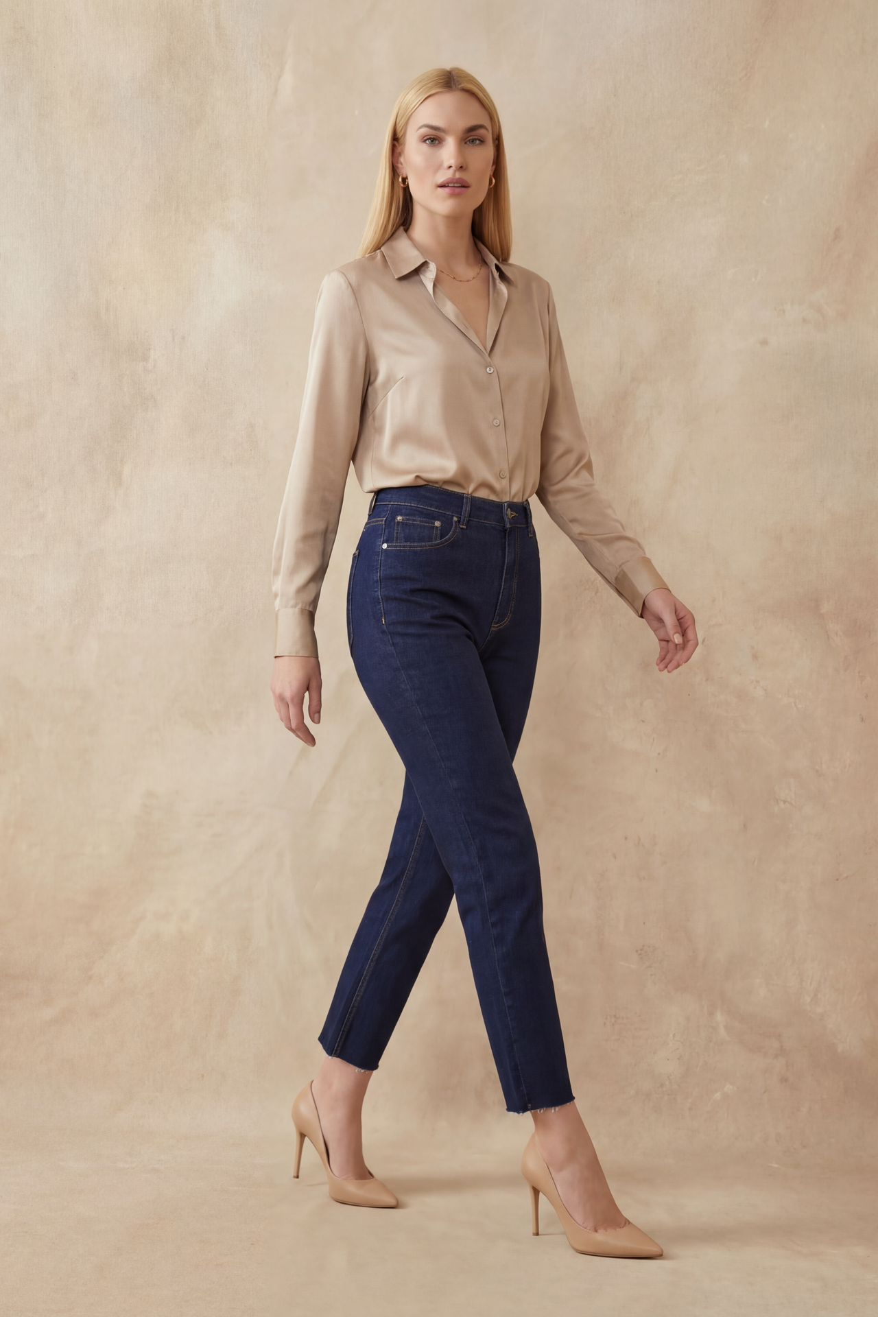 MY FASHION High Waist Skinny Leg Denim Pants 2