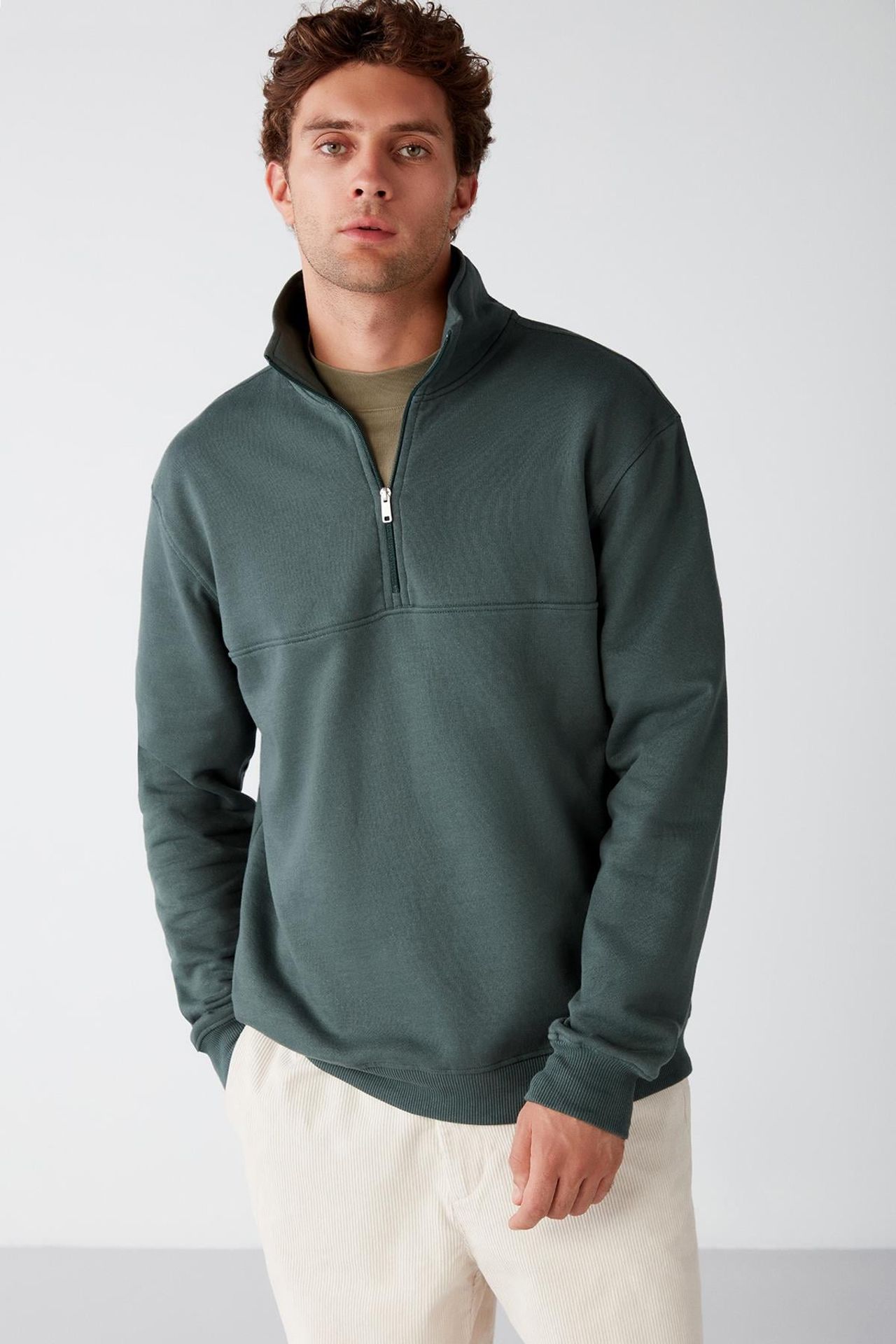 GRIMELANGE Yarım Fermuarlı Sweatshirt 1