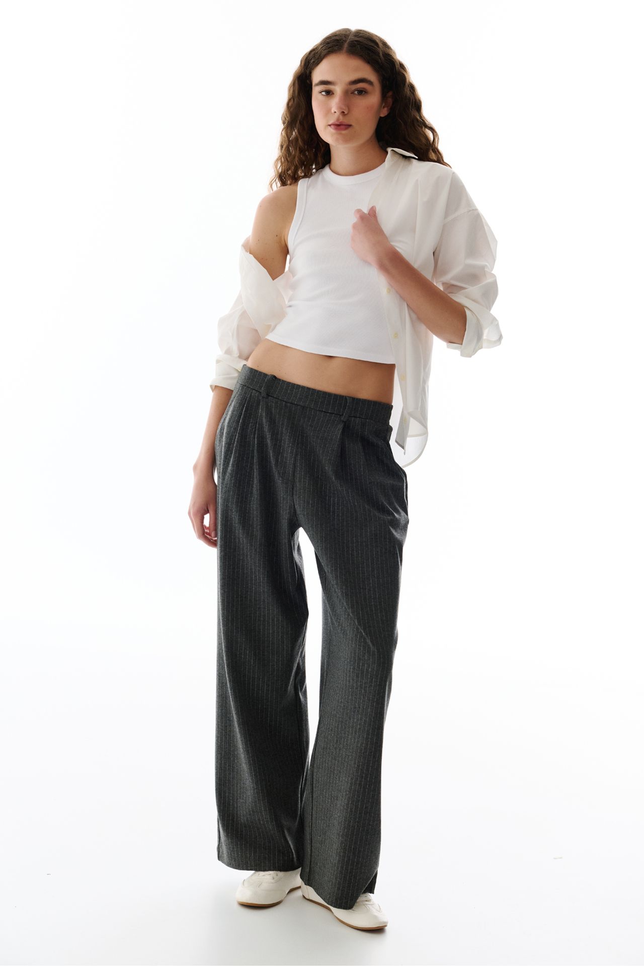 PENTI Striped Wide Leg Trousers 5