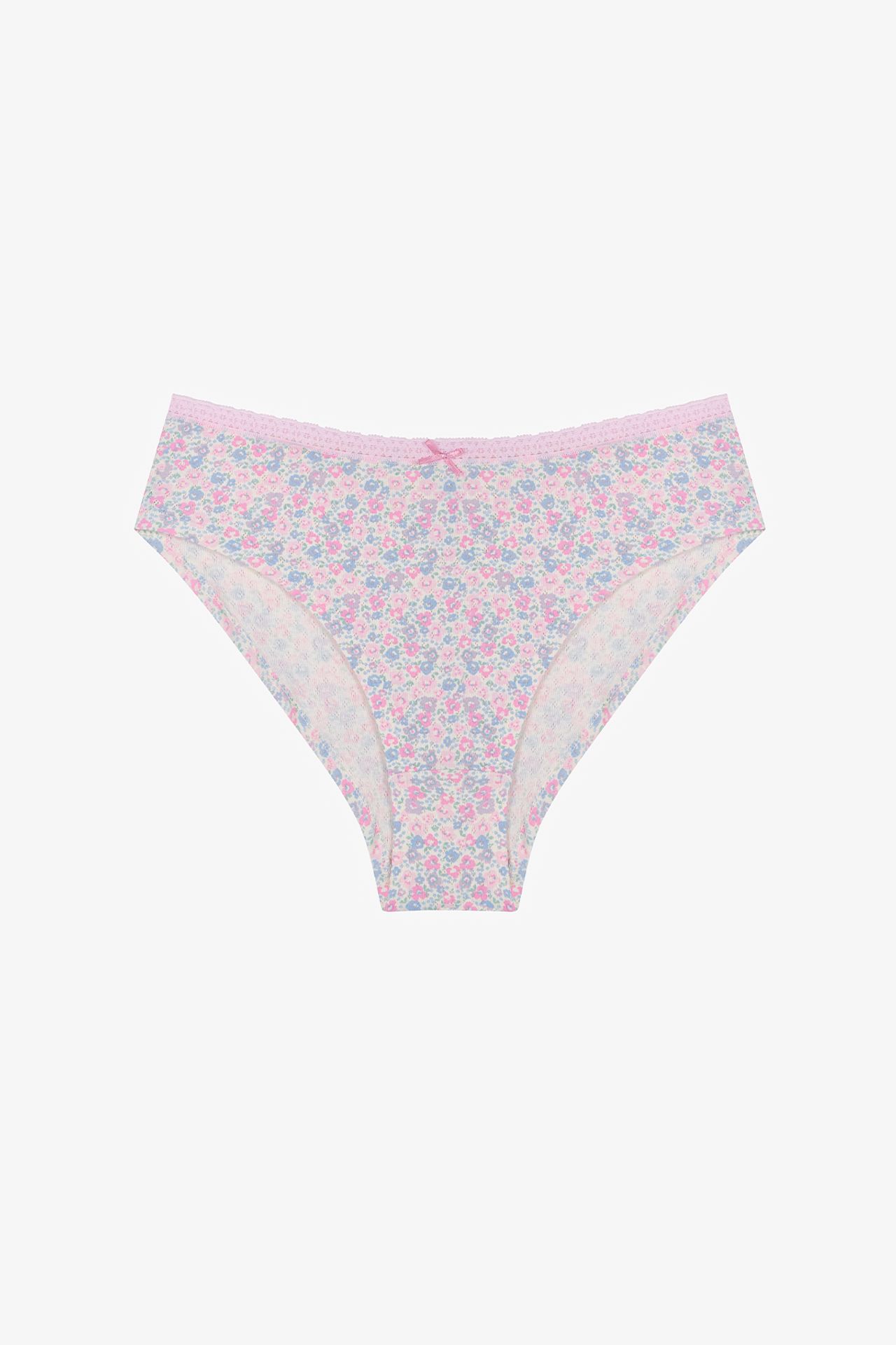 PENTI Funny Spirit Pointel Floral 3-Pack Hipster Briefs
