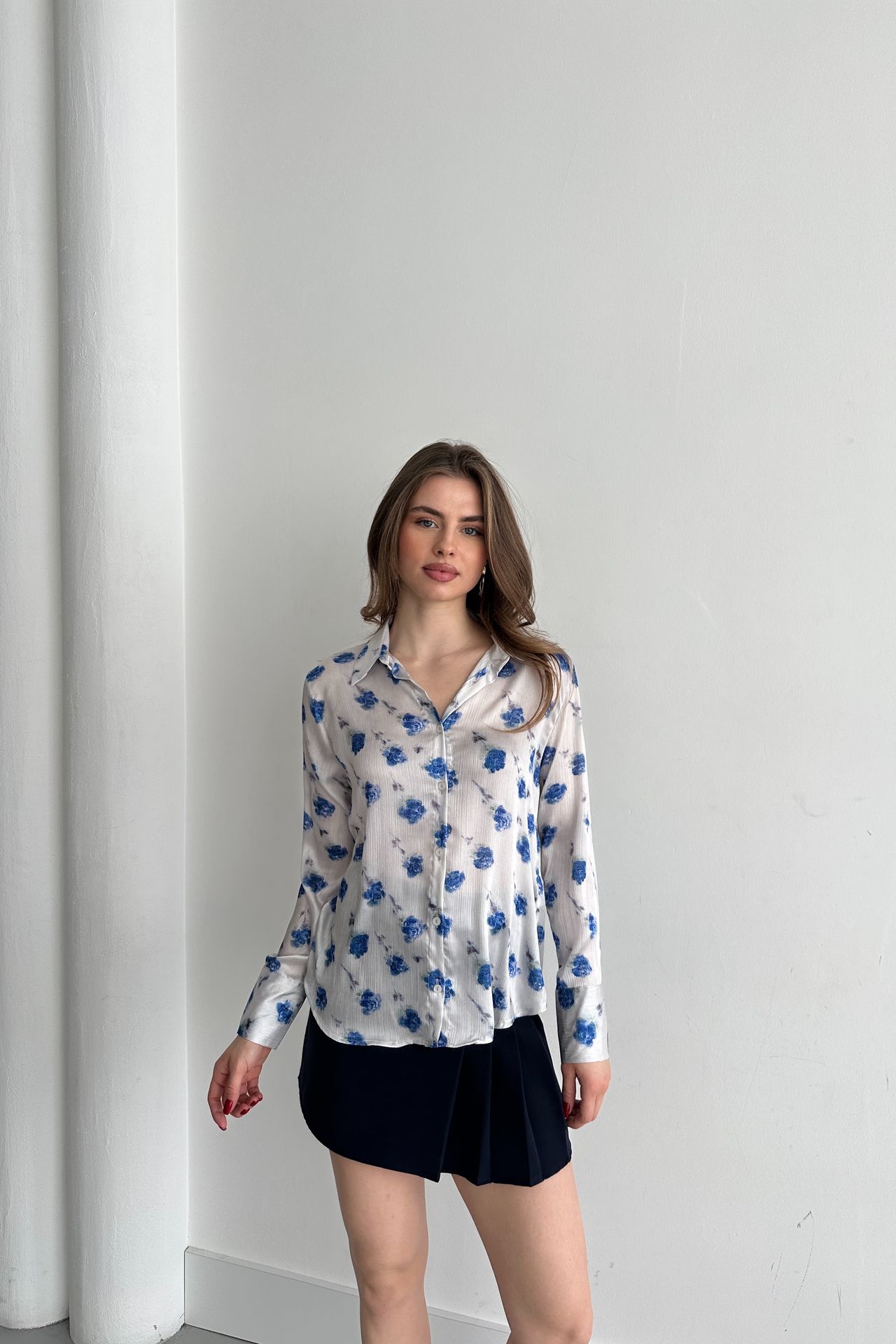 MY FASHION Floral Printed Button-Up Shirt 5
