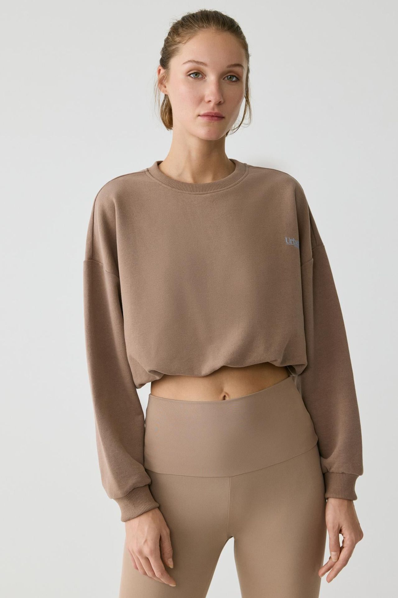 GRIMELANGE Oversized Crop Crew Neck Sweatshirt 2