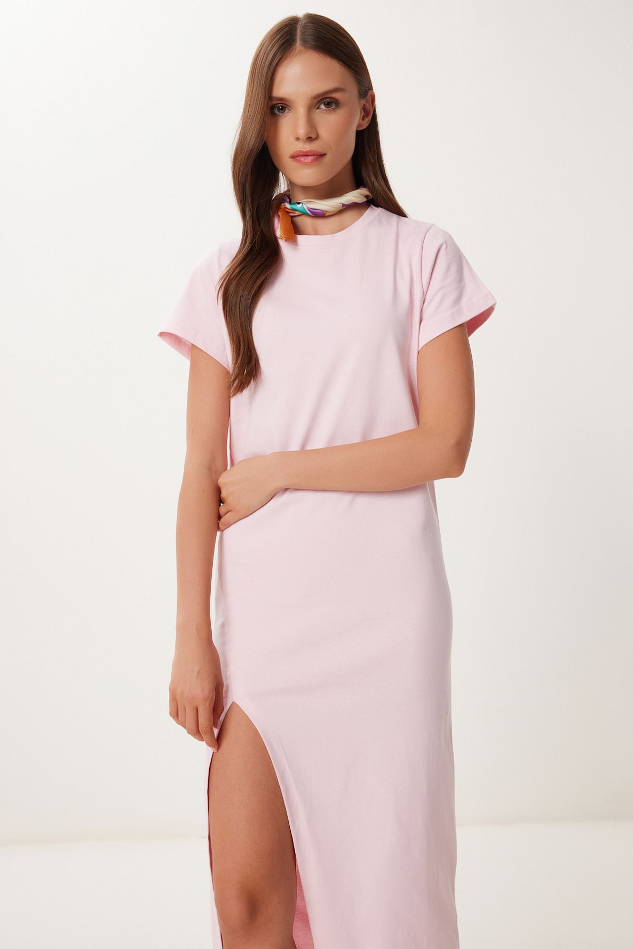 ISTANBUL Slim Fit Midi Dress with Side Slit 3