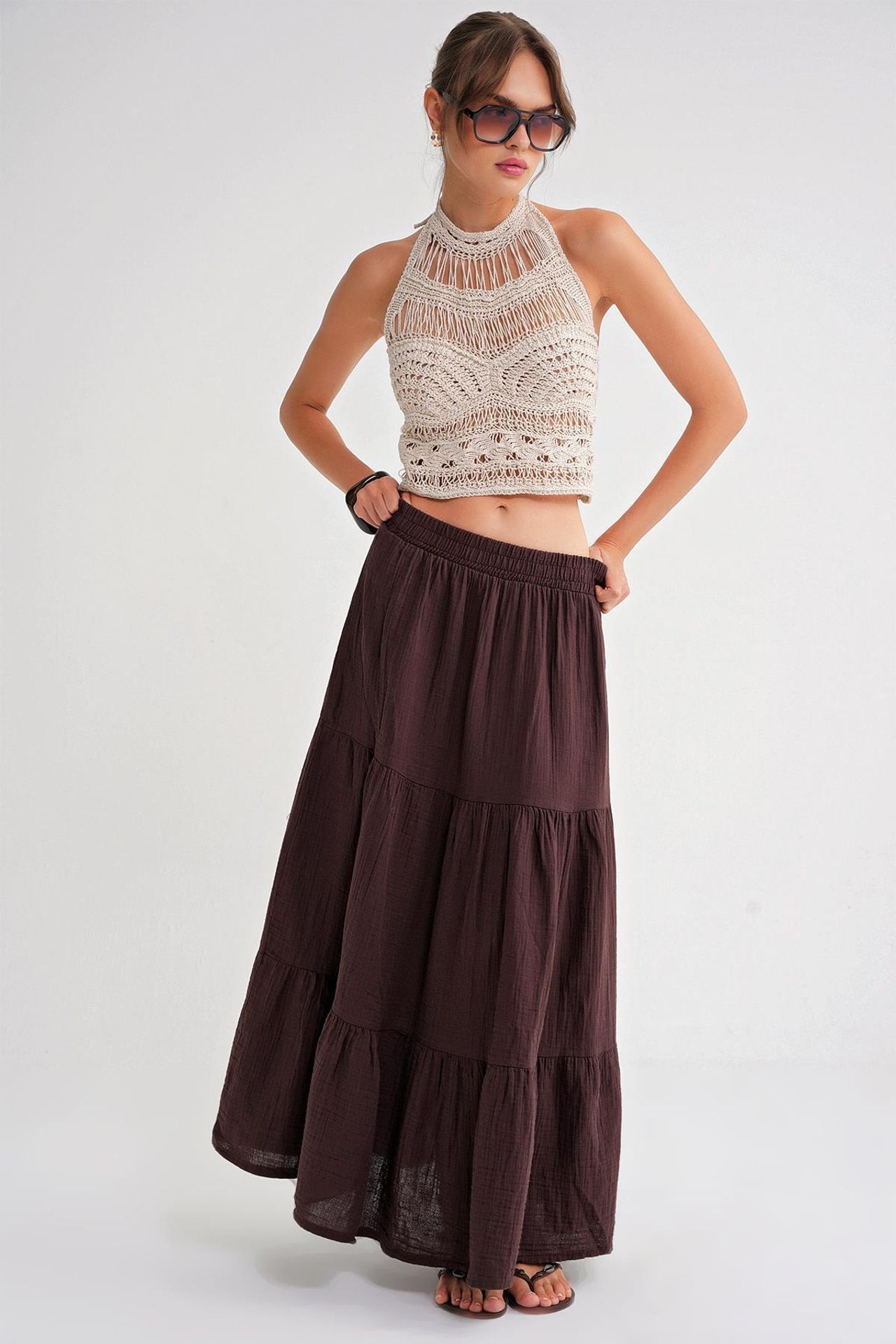 Mixray Maxi Cotton Skirt 4