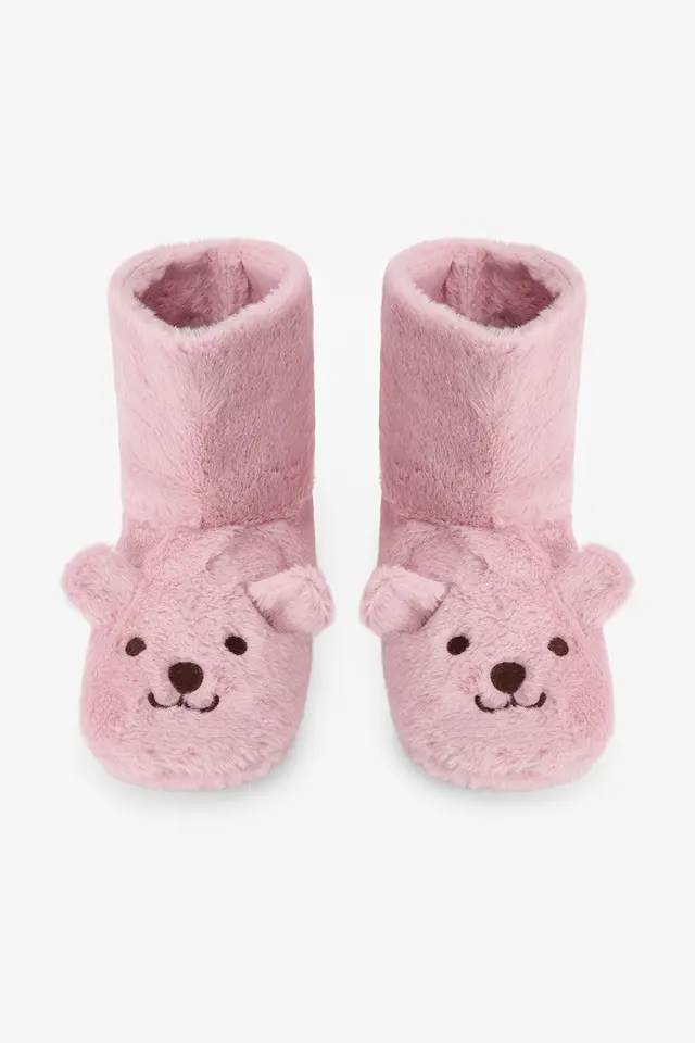 PENTI Happy Bear Animal Embroidered Home Slippers