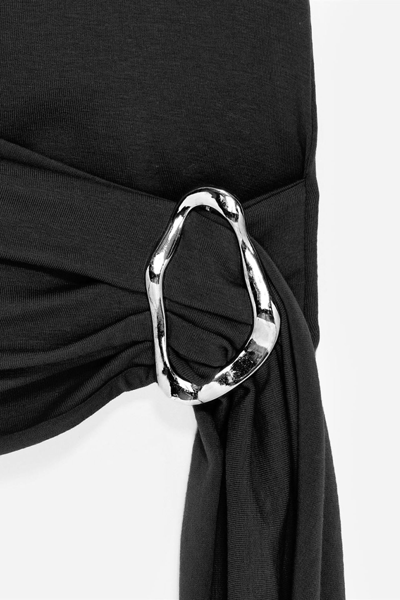 DILVIN Asymmetrical Tie Detail Blouse 7