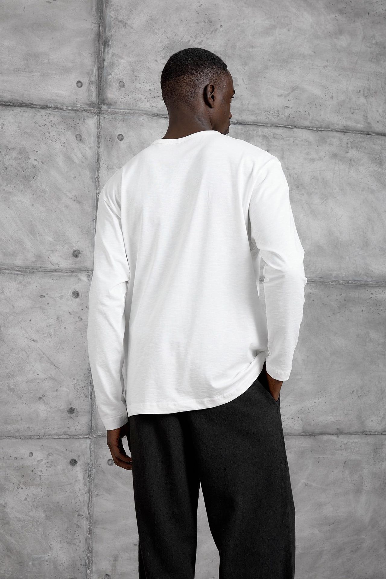 NOMARC Geniş Kesim Düğmeli Bisiklet Yaka Sweatshirt 5