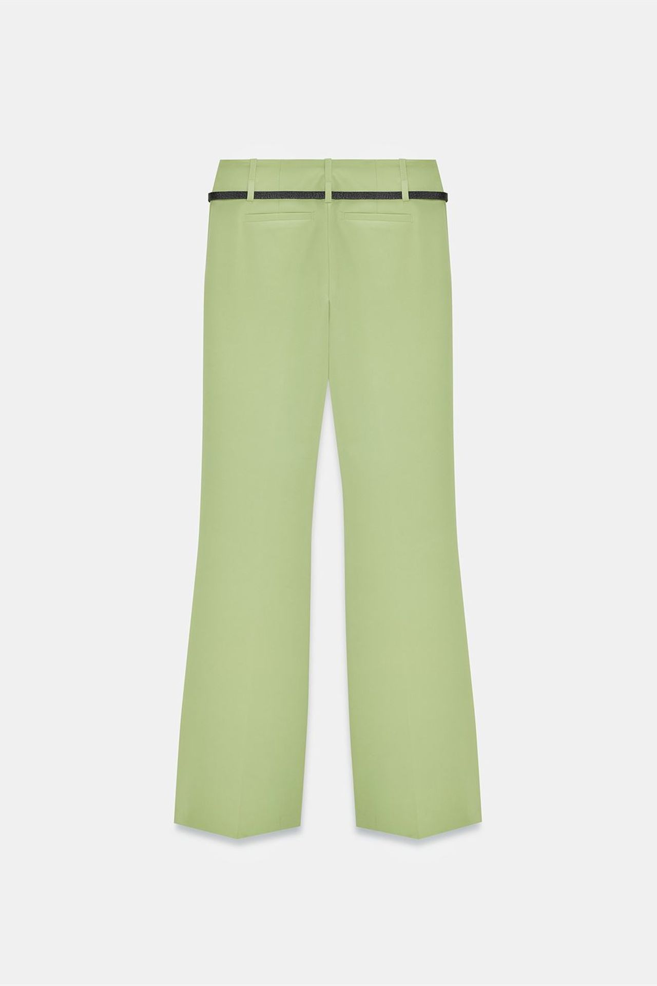 DILVIN Belted Straight-Leg Crepe Trousers 6