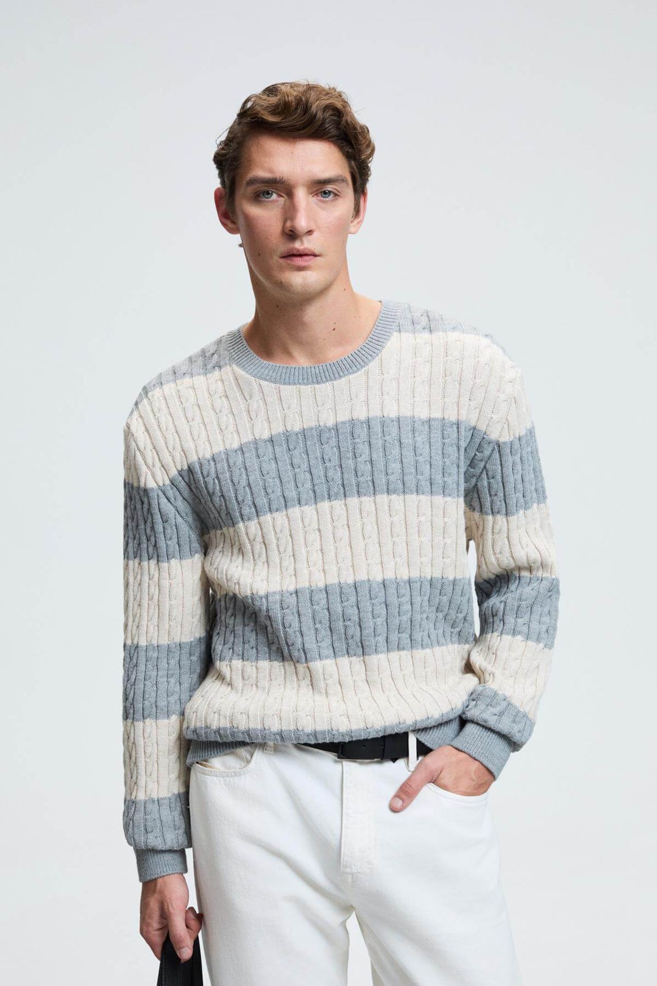 GRIMELANGE Çizgili Bisiklet Yaka Kazak 1