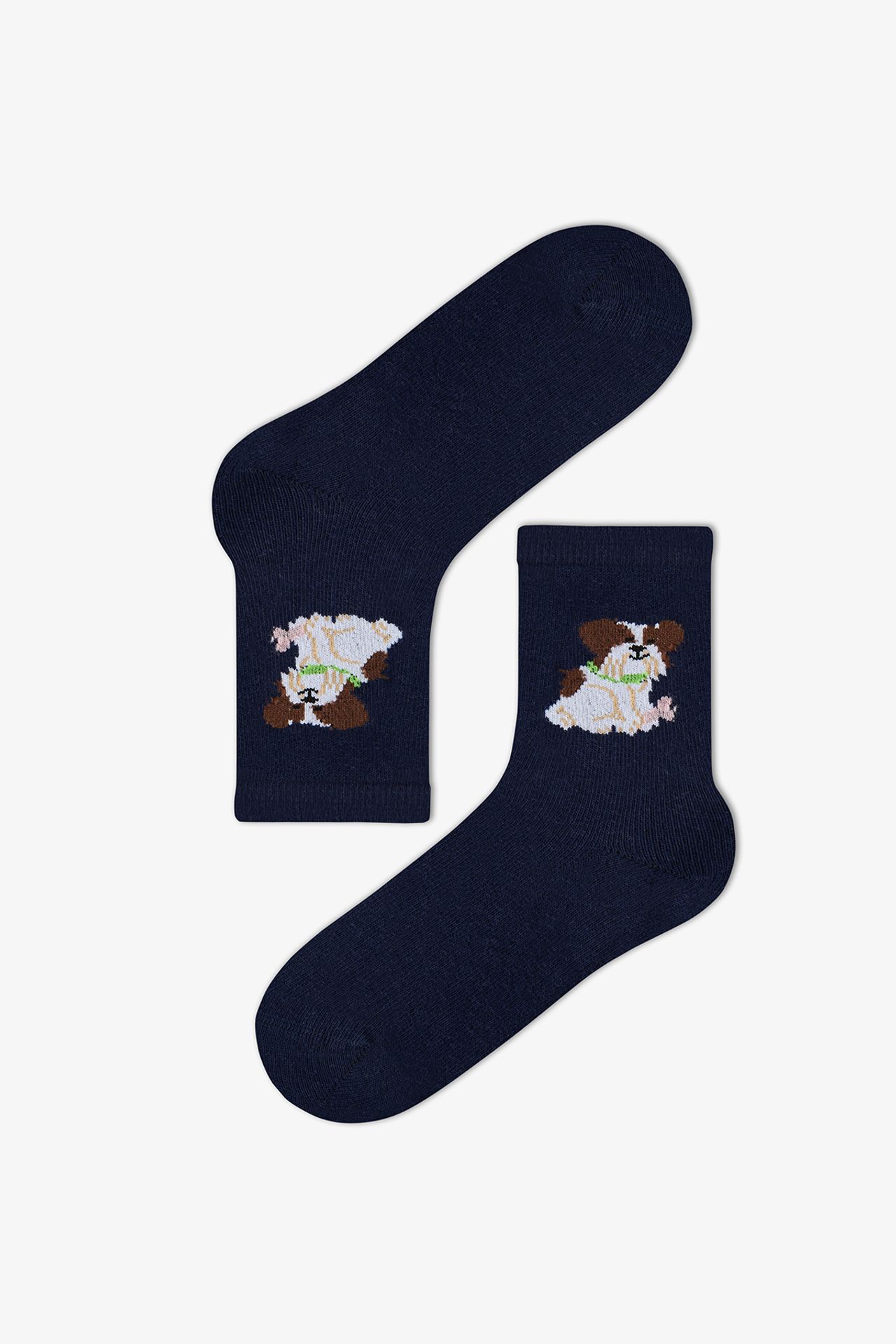 PENTI Boys' Paws&play Dog Patterned Pair Crew Socks 2