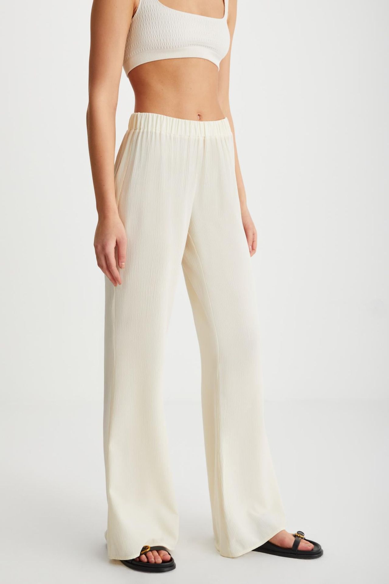 GRIMELANGE Wide Leg Elastic Waist Trousers 4