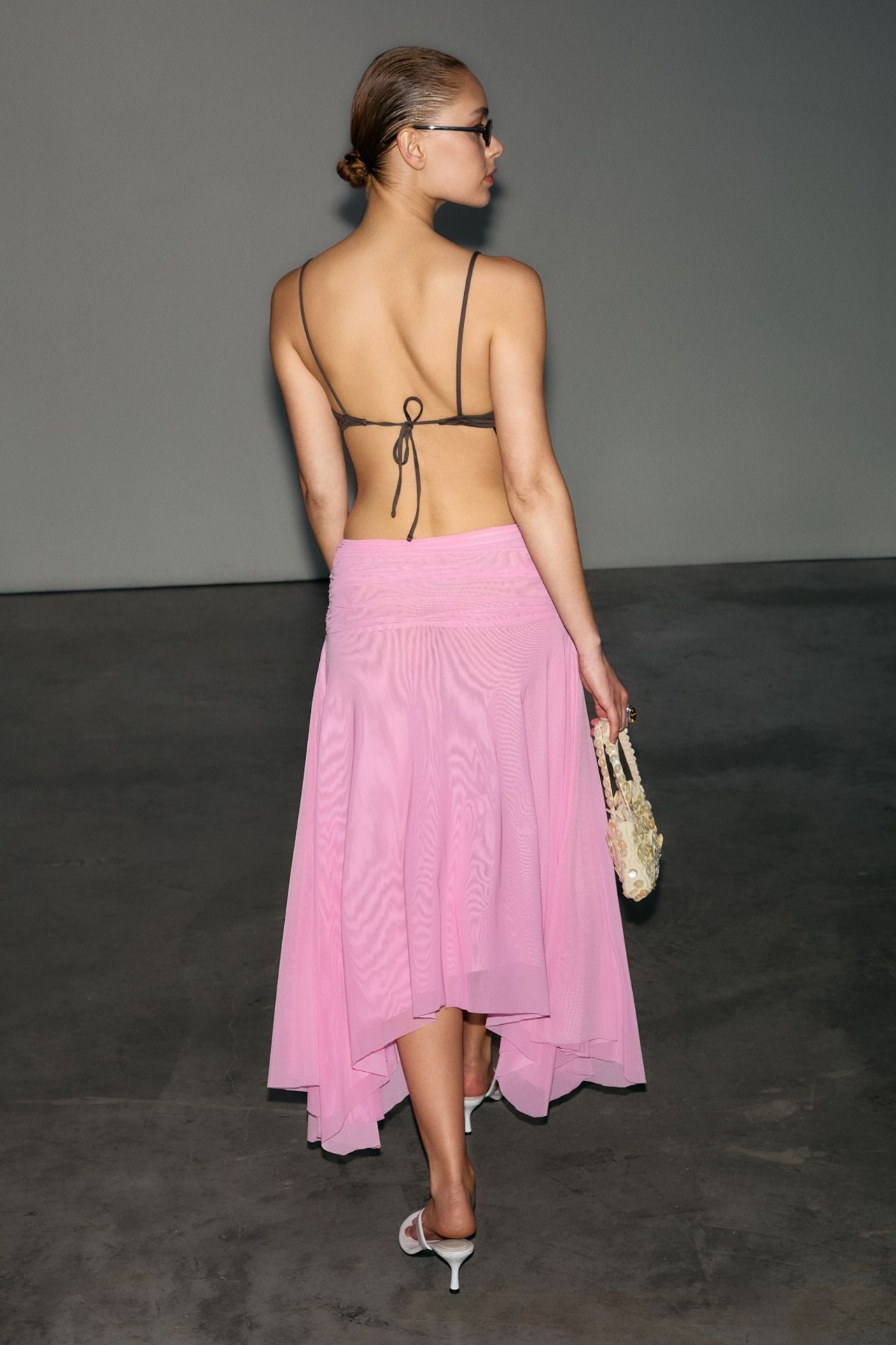 GRIMELANGE High-Waist A-Line Midi Skirt 5