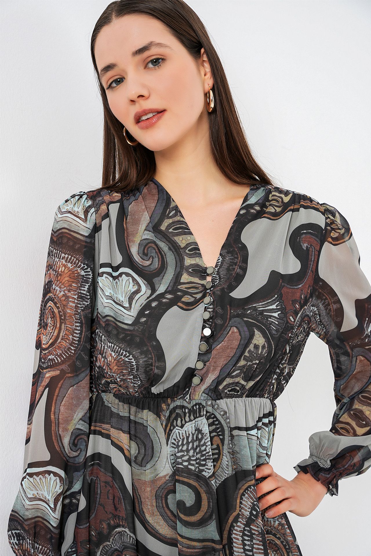 BDART Leopard Print V-Neck Midi Dress 4