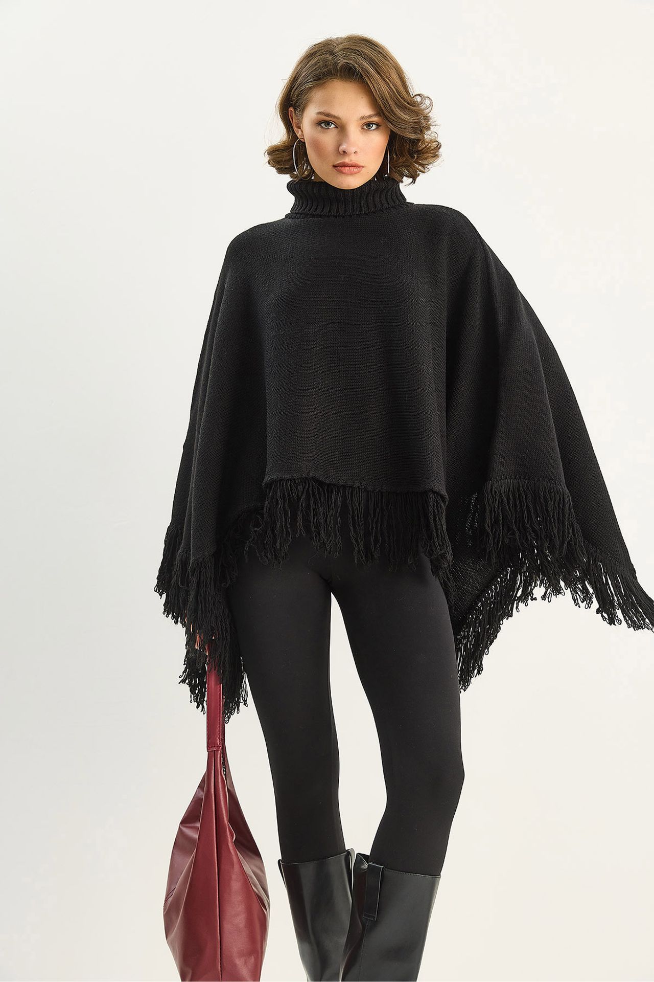 LUCCI Turtleneck Poncho 4