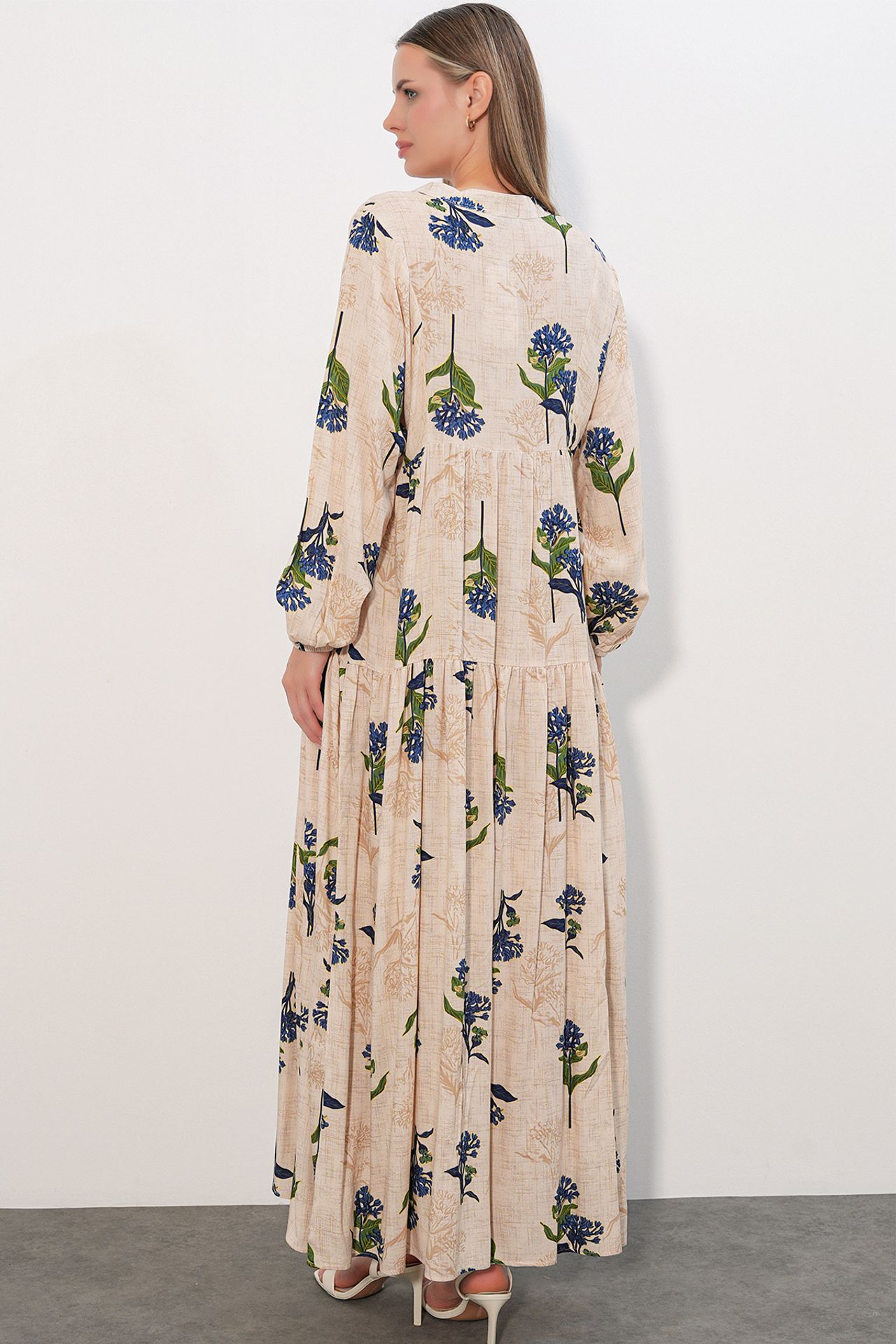 BDART Patterned V-Neck Maxi Dress