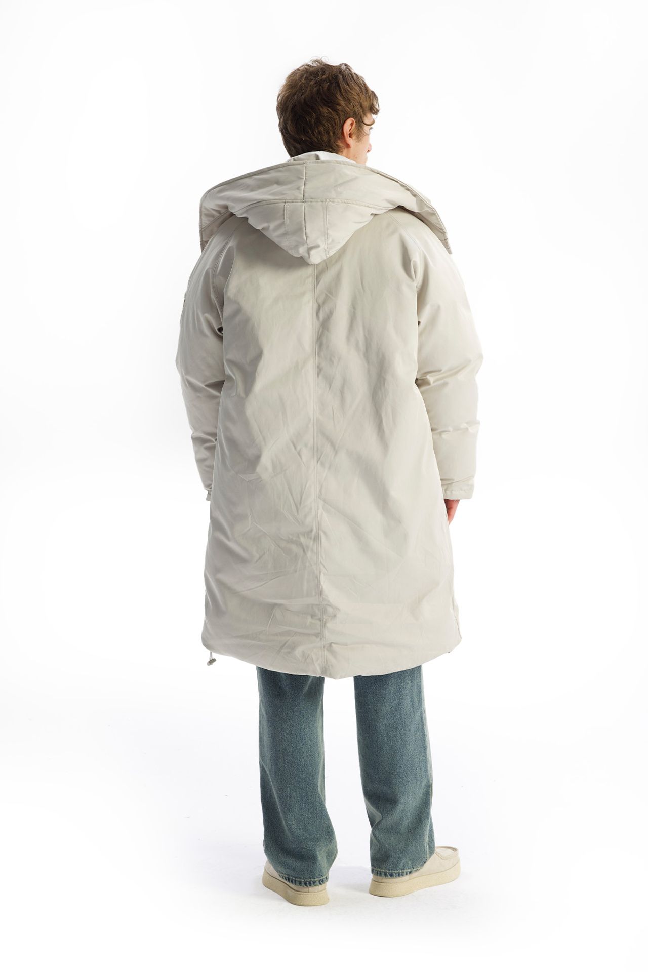 GIESTO Thick Hooded Puff Coat with Zipper and Pockets 4