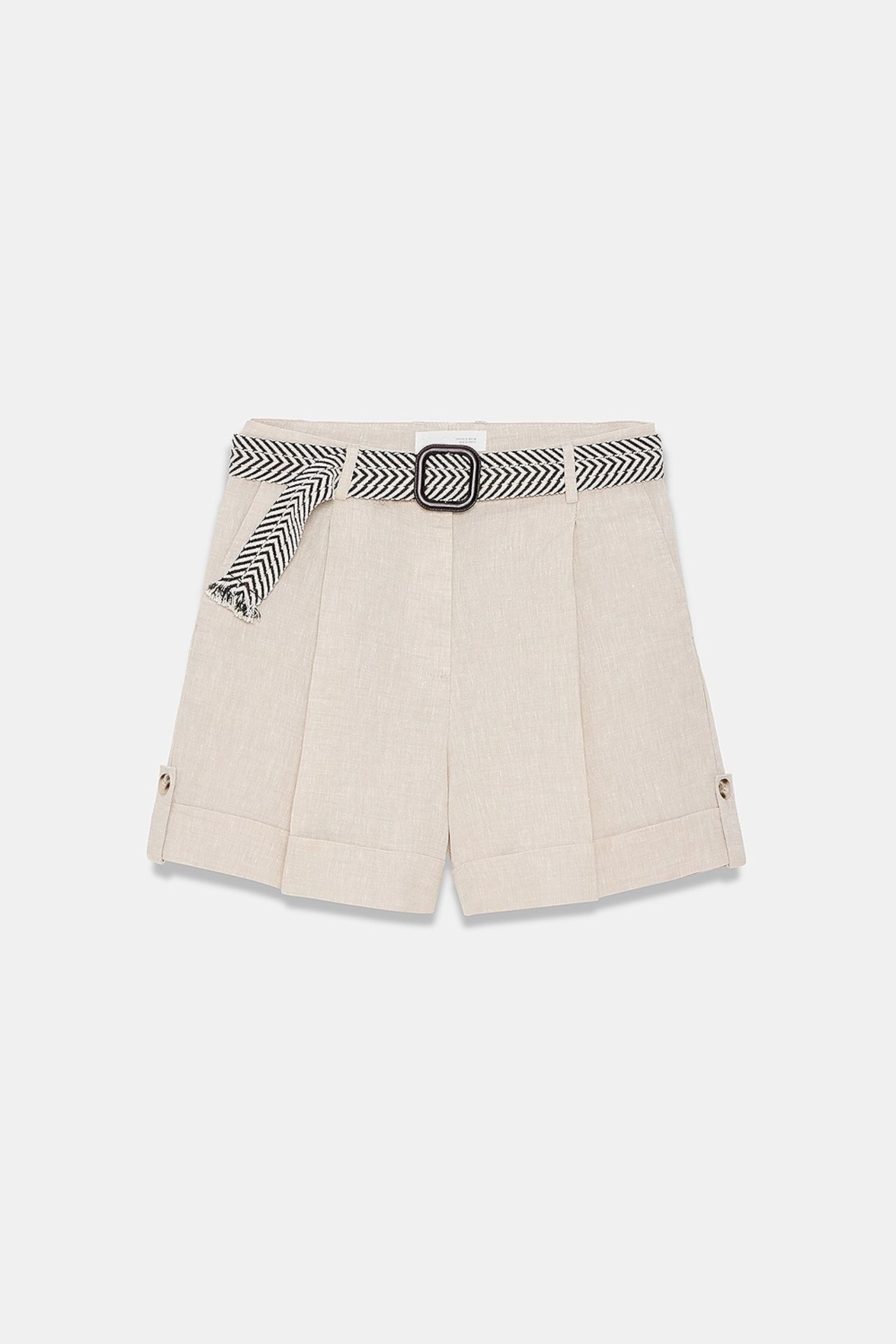 DILVIN Women's Linen High-Waist Tailored Shorts 5