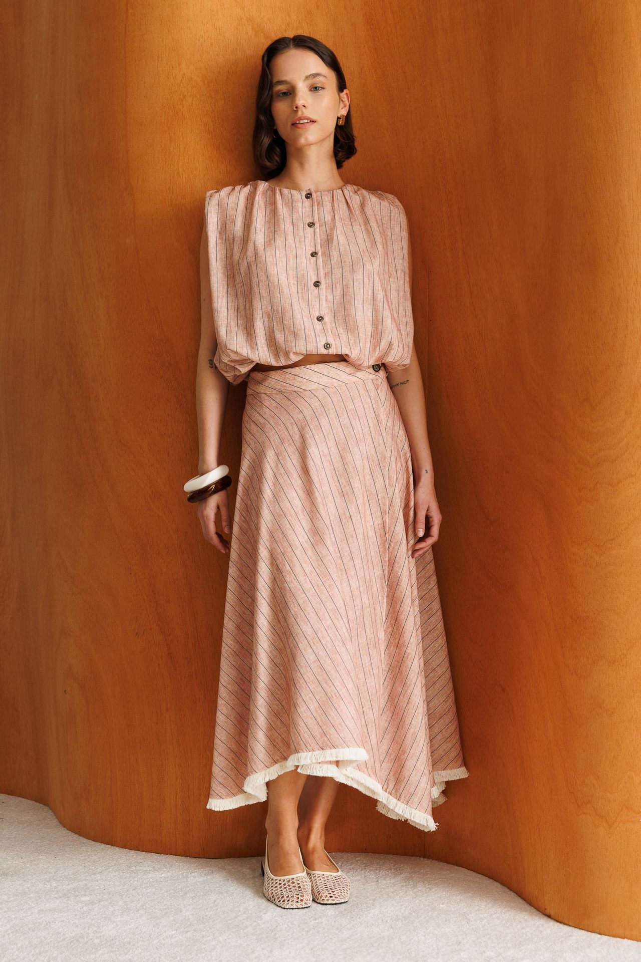 MIXRAY Linen Cotton Two-Piece Coord 2