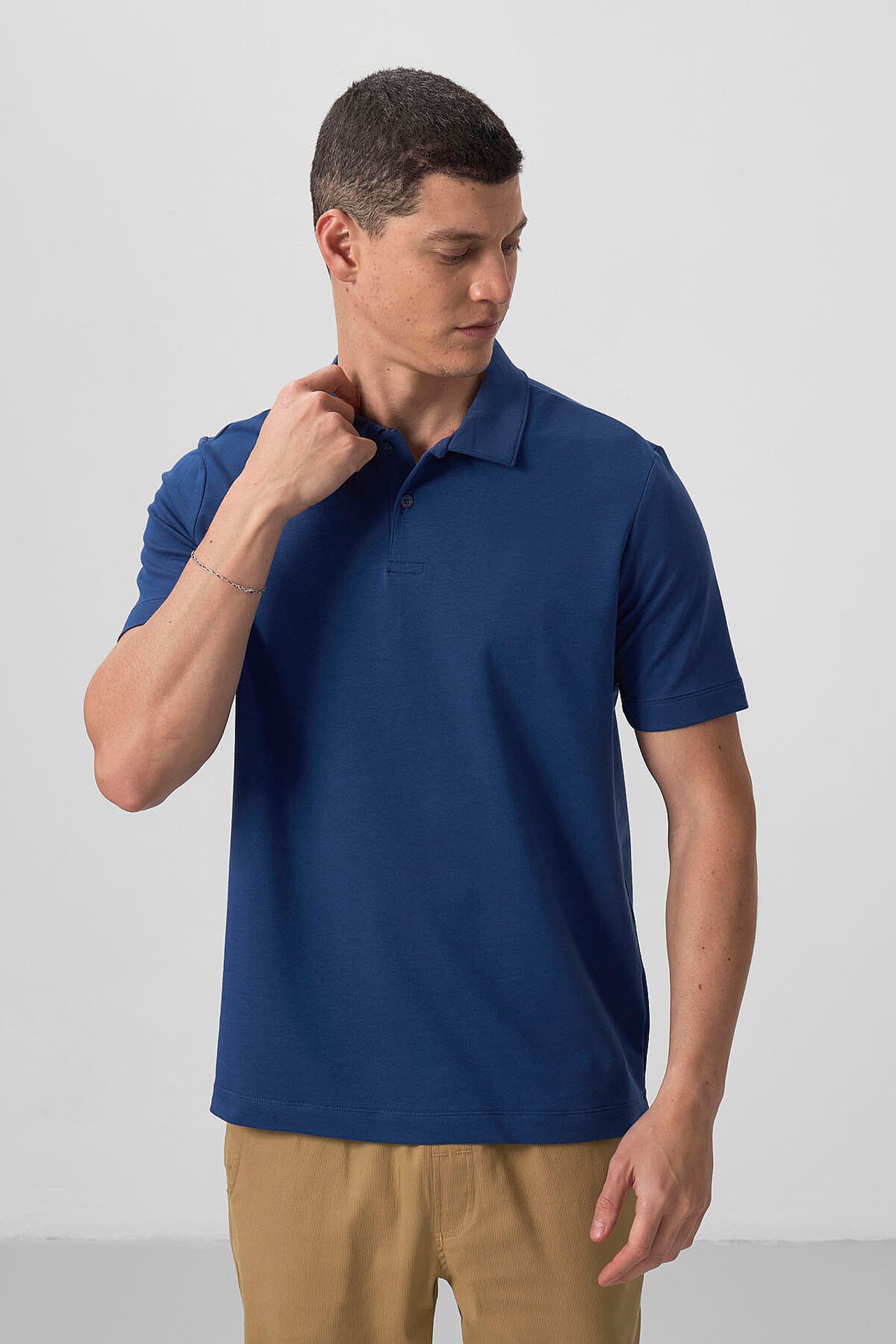 TOMMY Men's Cotton-Elastane Polo T-Shirt 4
