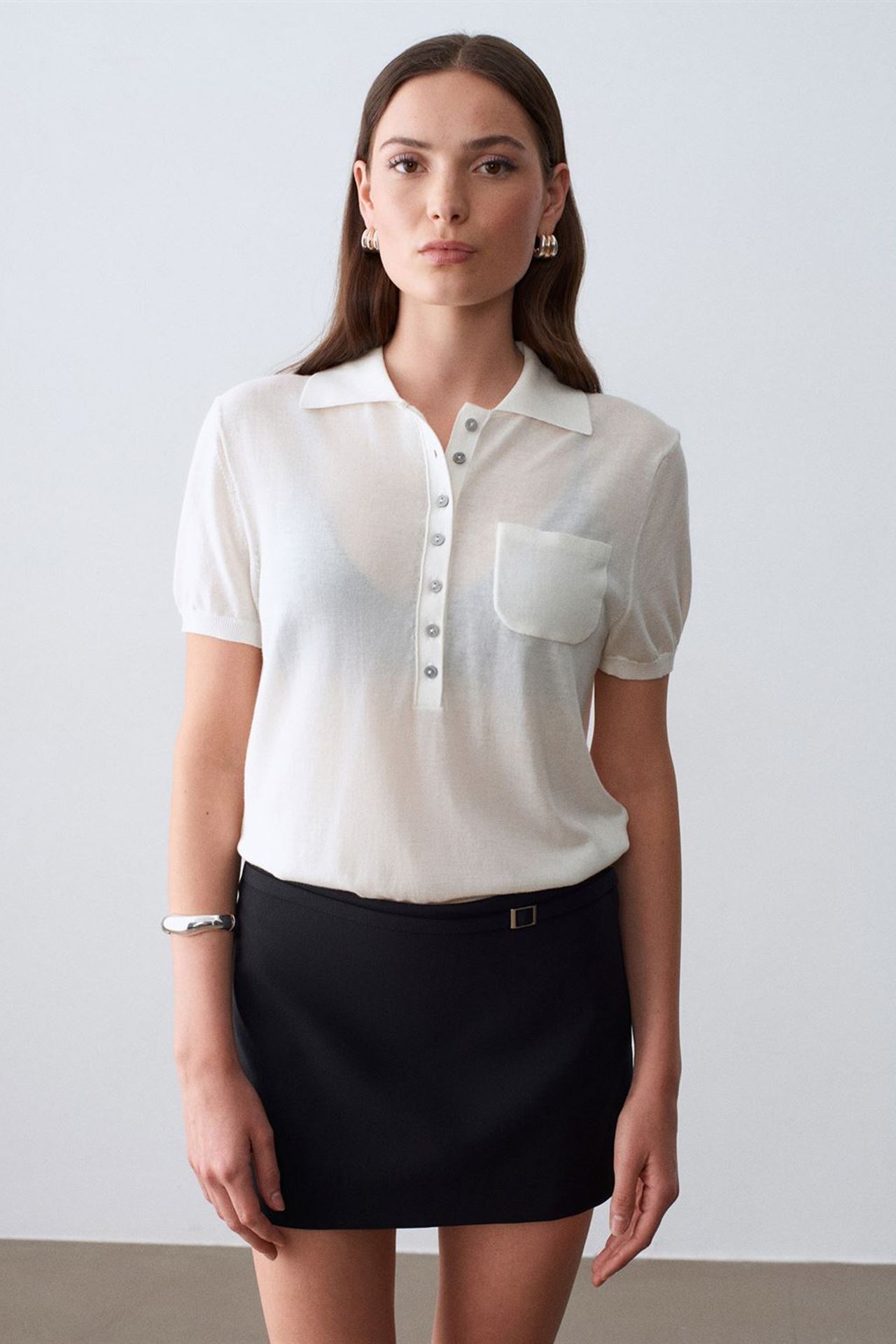 DILVIN High-Waist Belted A-Line Mini Skirt 4