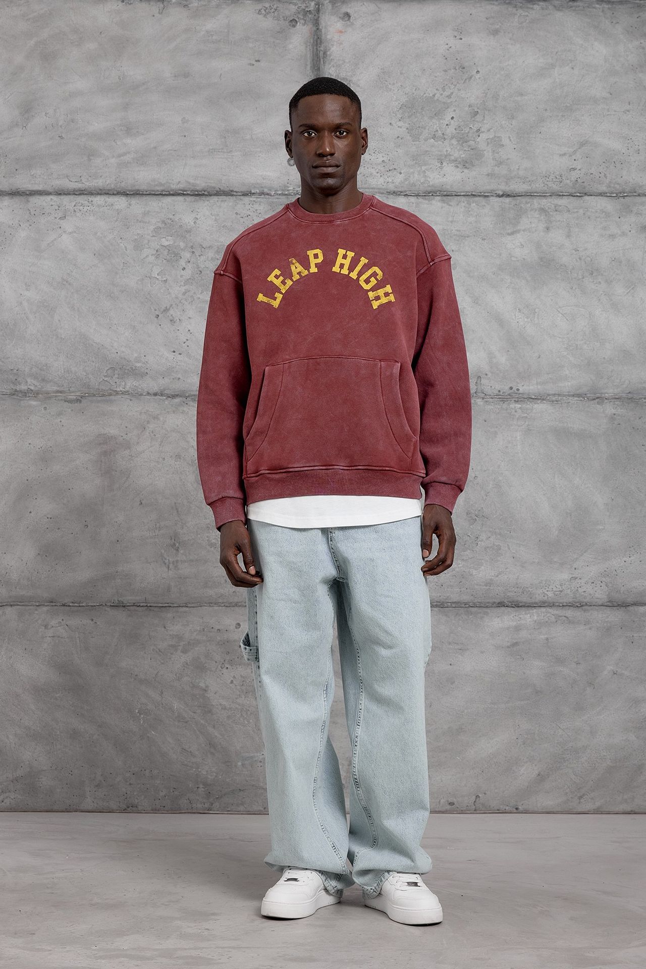 NOMARC Baskılı Bol Bisiklet Yaka Sweatshirt 5