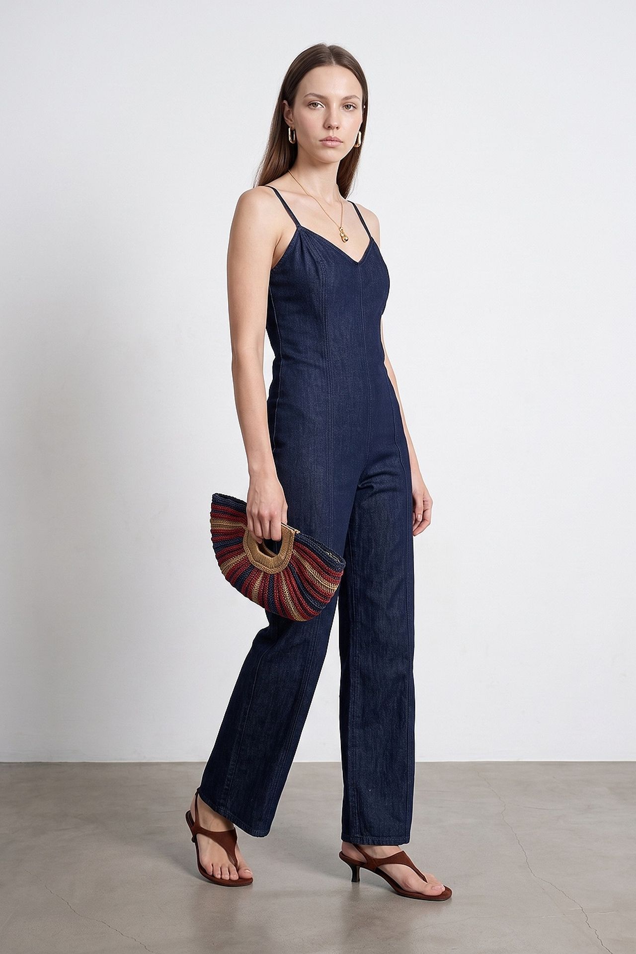 DILVIN Cotton Straight-Leg Jumpsuit