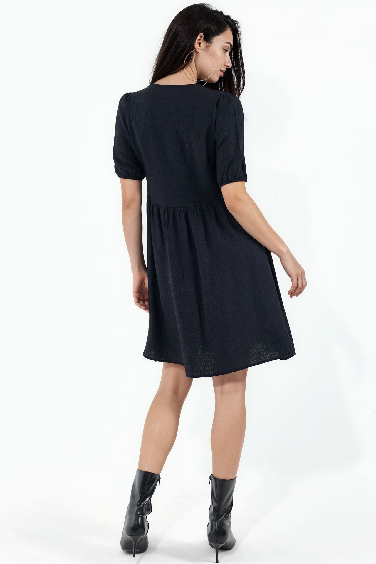 BDART Kadın A Kesim Mini Smock Elbise 3