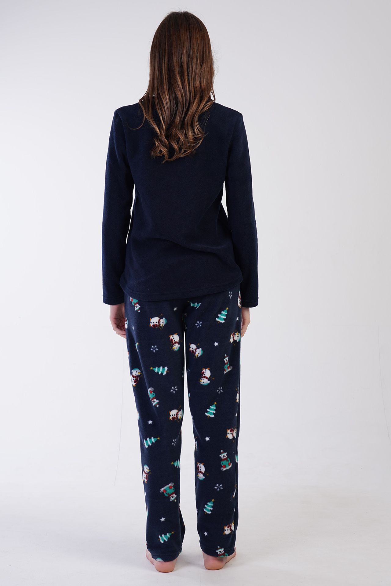 YAKE Baskılı Rahat 2 Parçalı Pijama Takımı 5