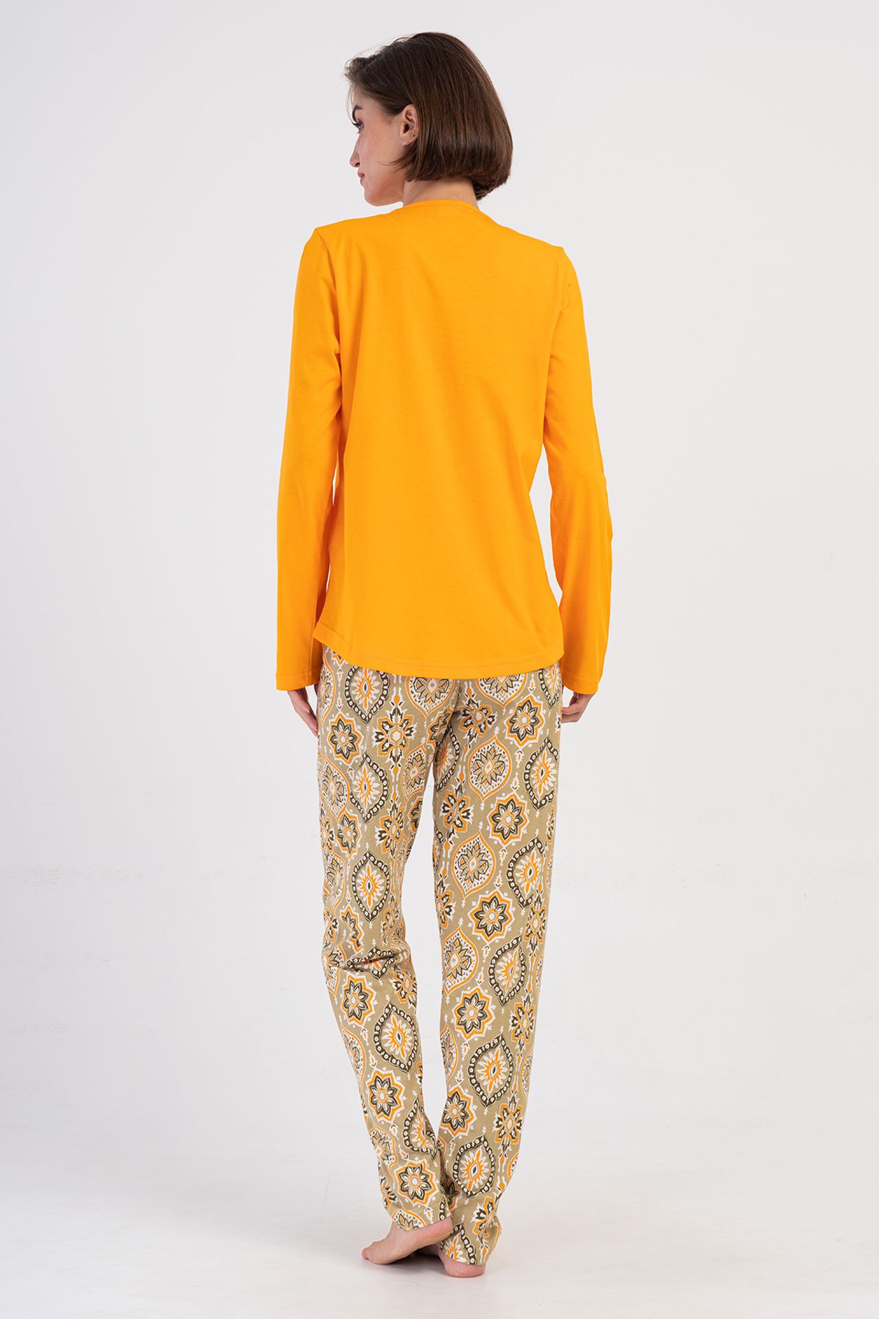 YAKE Uzun Kollu İki Parçalı Pijama Takımı 4
