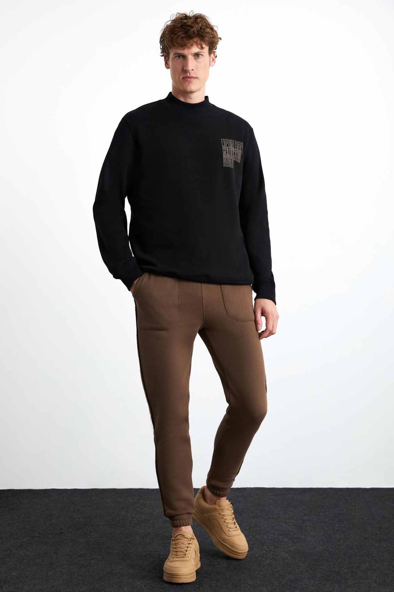 GRIMELANGE Logolu Bisiklet Yaka Sweatshirt 4