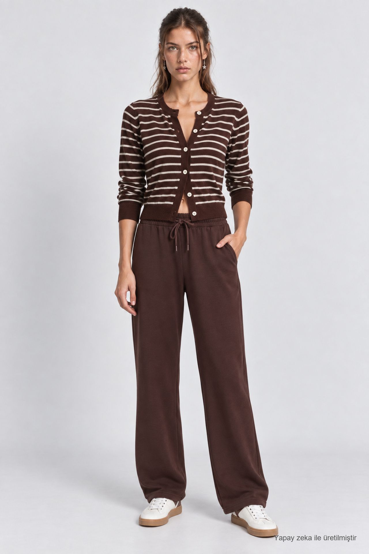 ISTANBUL Wide Leg Drawstring Waist Sweatpants 4