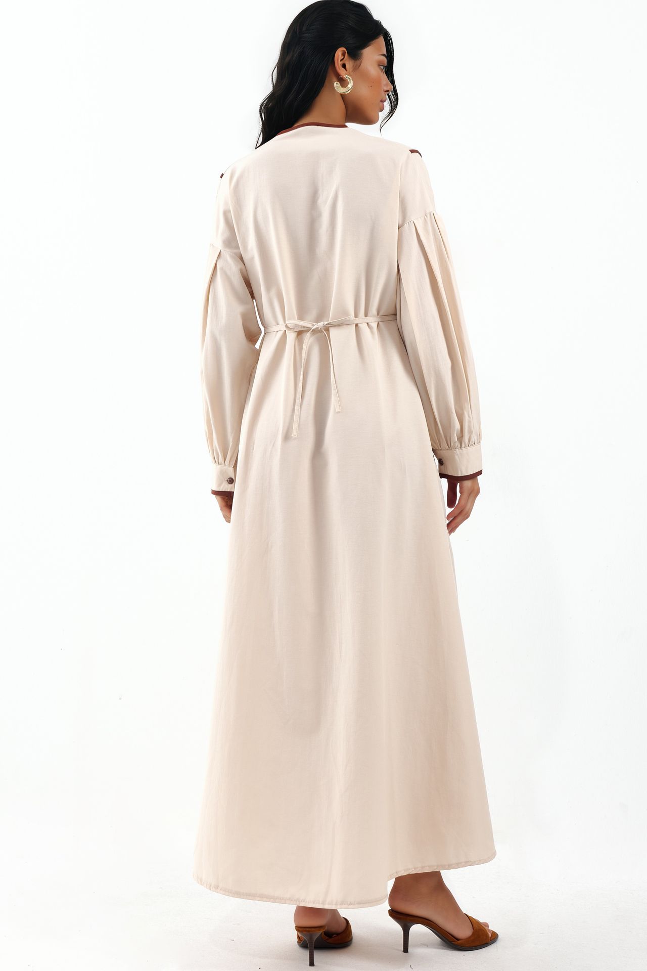 MSN Belted Striped Maxi Dress 3