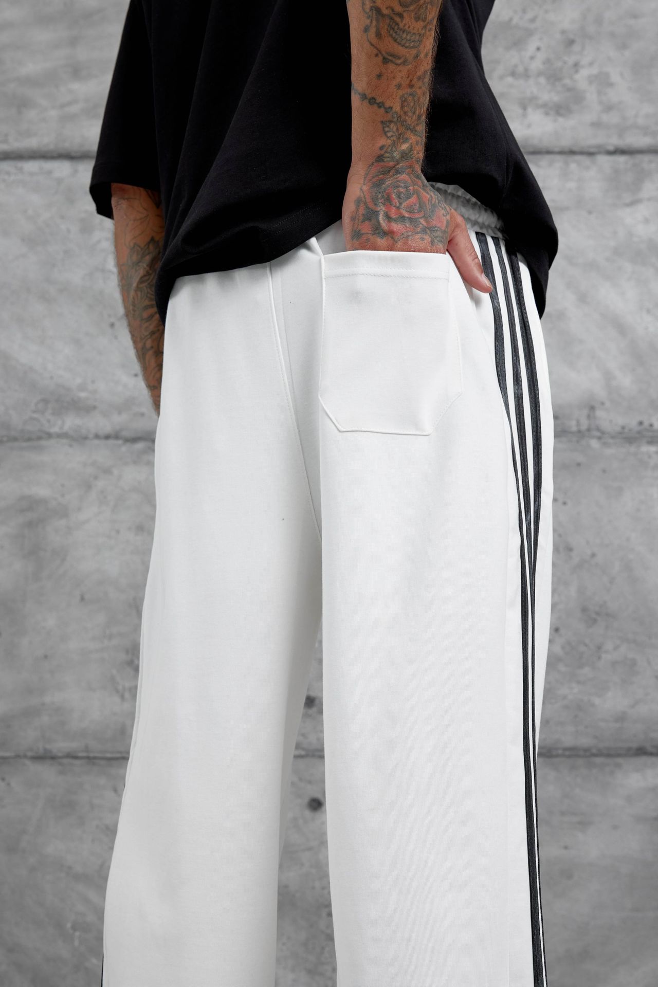 NOMARC Striped Loose Wide-Leg Joggers 4