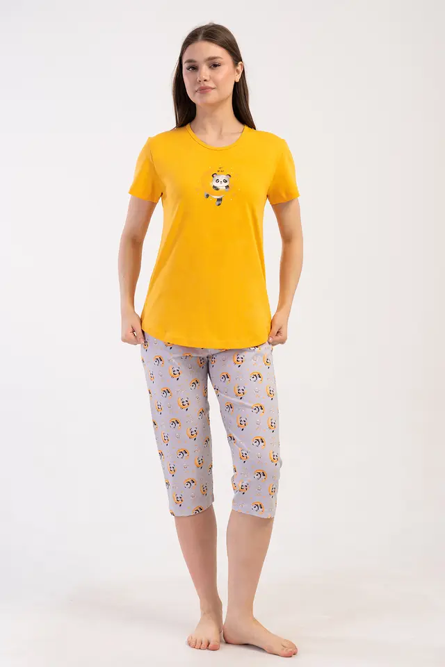 YAKE Capri Pijama Alt Üst Takım