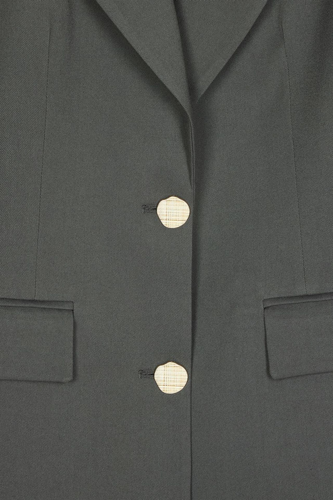 DILVIN Fitted Crepe Blazer With Shawl Collar 7