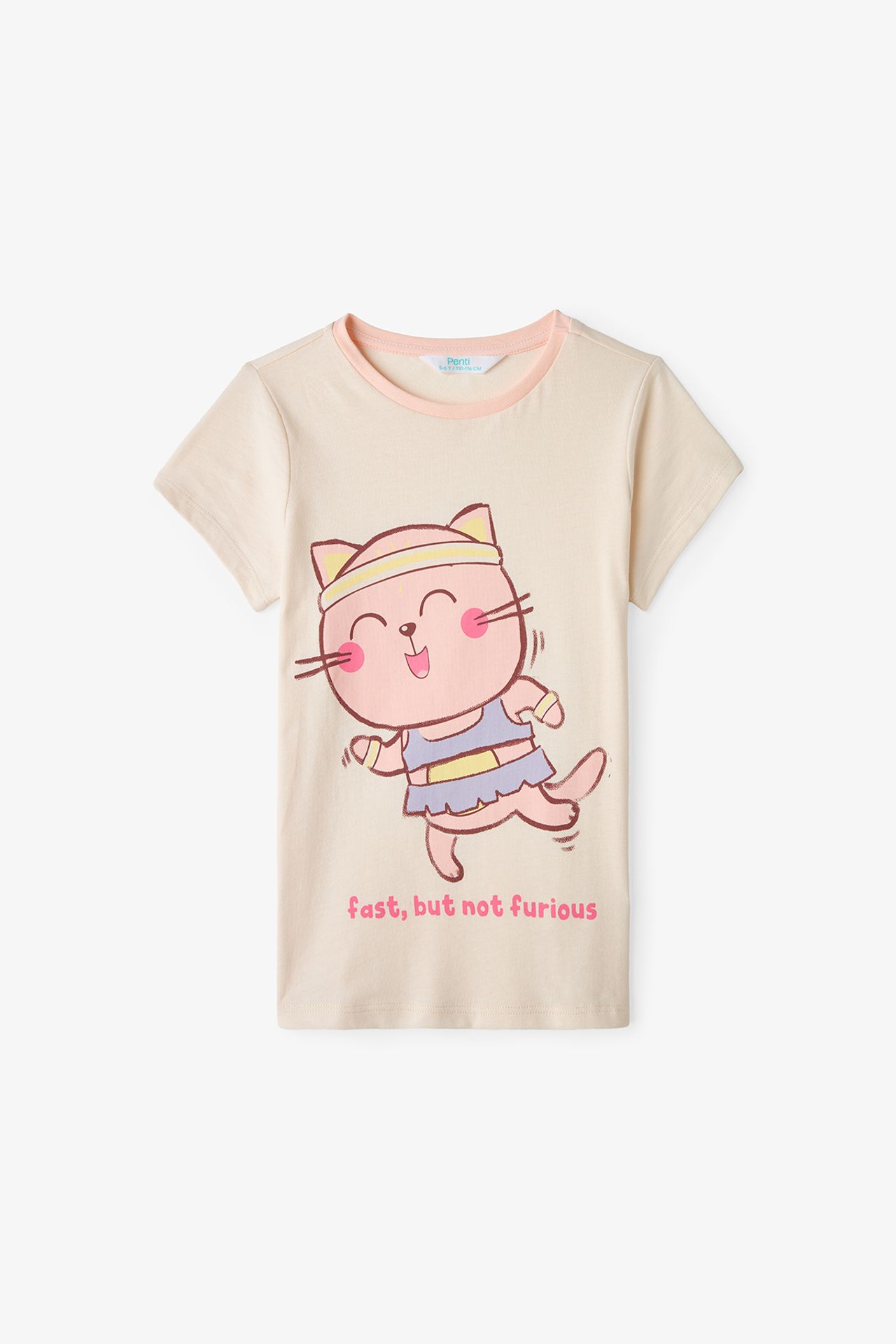 PENTI Girls' Fast Cat Short Sleeve Pajama Set 4