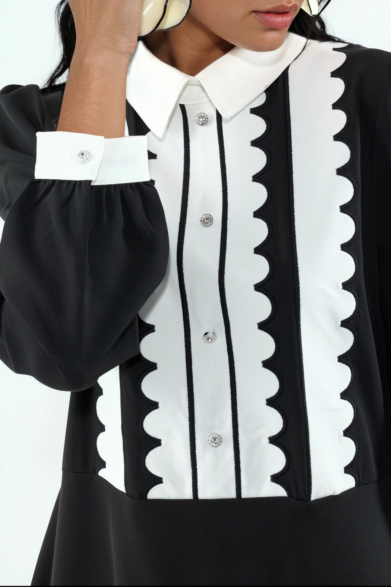 MSN Belted Crew Neck Maxi Dress 4