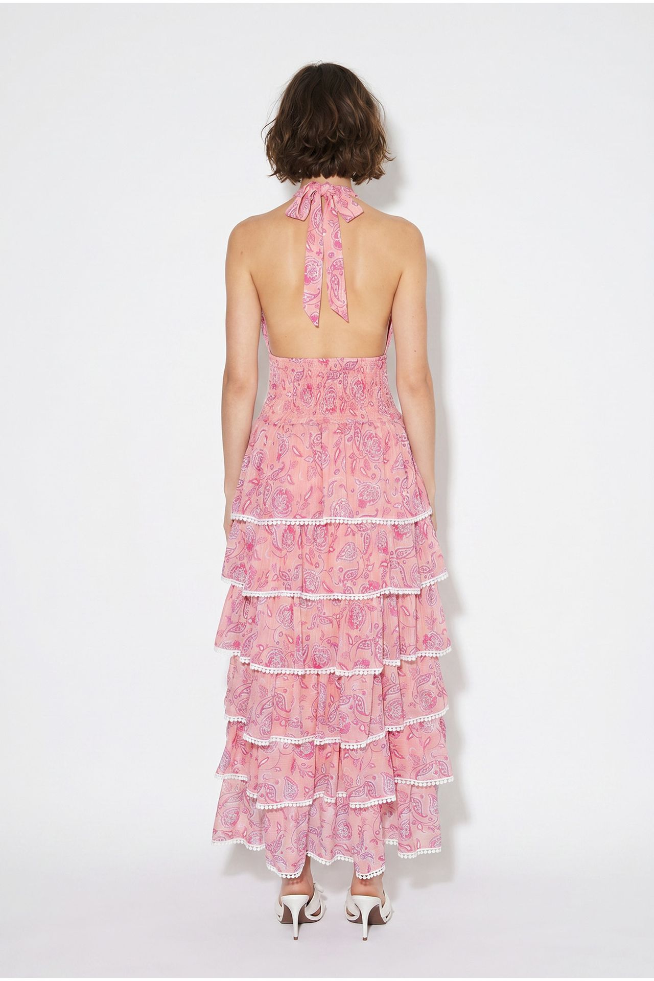 LUCCI Paisley Halter Maxi Dress 5