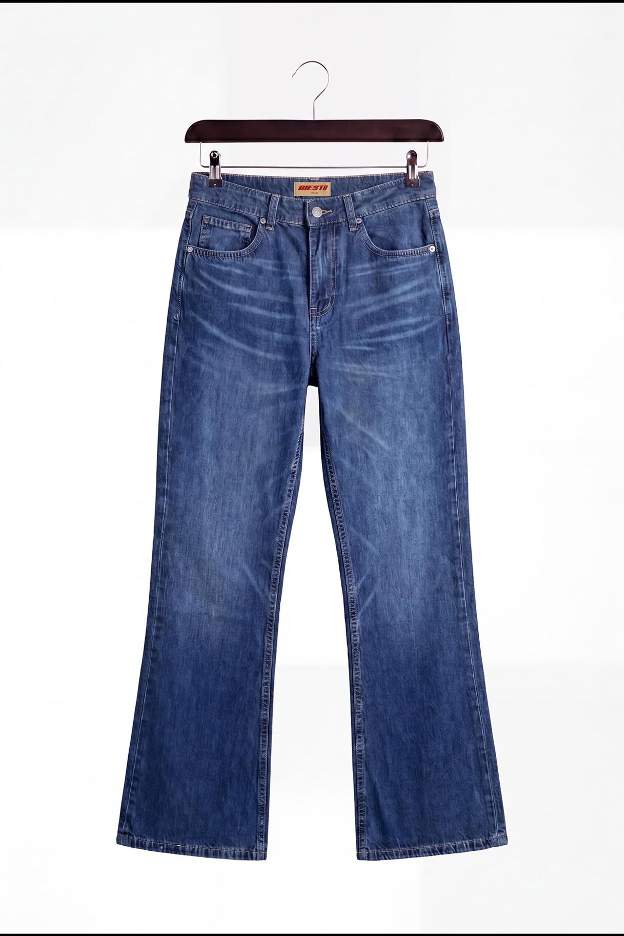 GIESTO Men's Mid-Waist Flare Jeans 1