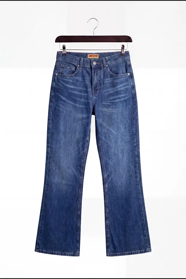 GIESTO Men's Mid-Waist Flare Jeans