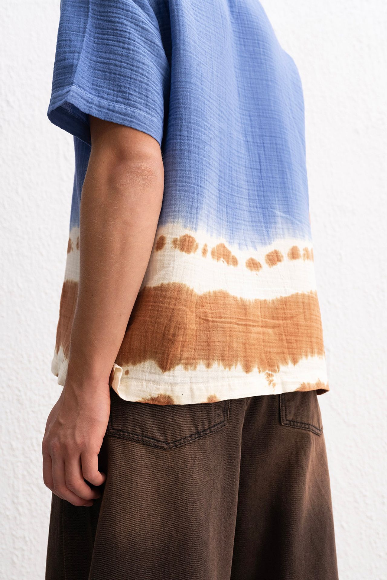 GIESTO Tie-Dye Short Sleeve Button-Up Shirt 6