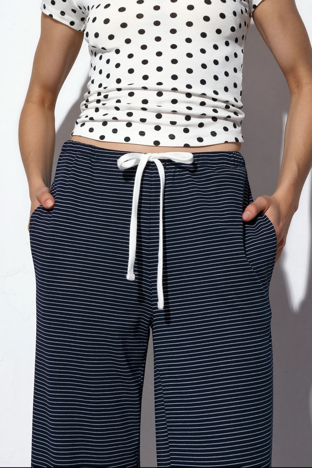 BUSEM Striped Straight-leg Sweatpants 4