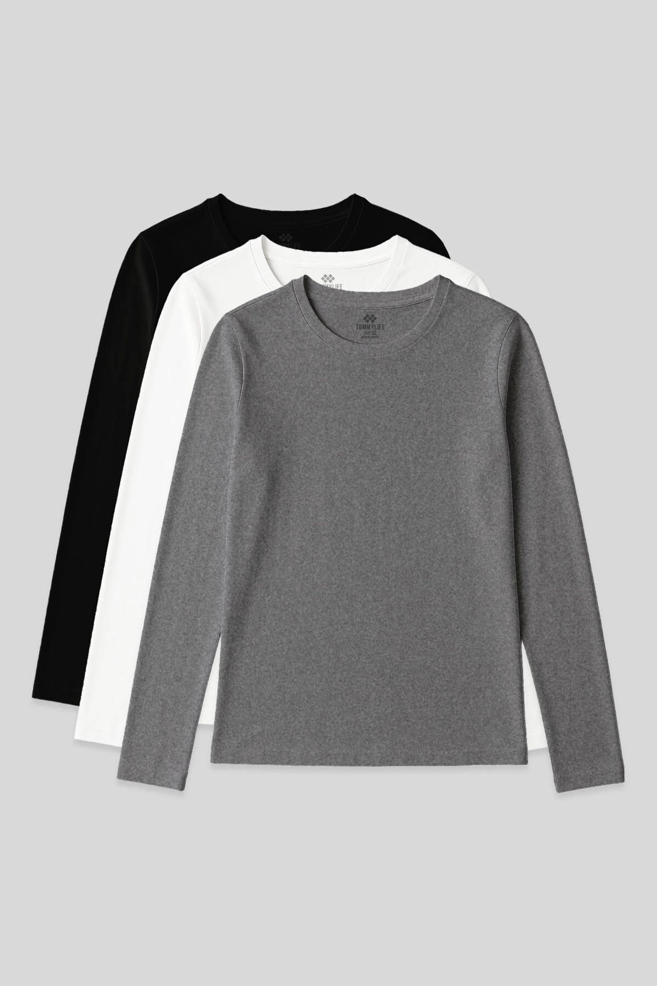TOMMY Women's Long-Sleeve Crew Neck T-Shirt 1