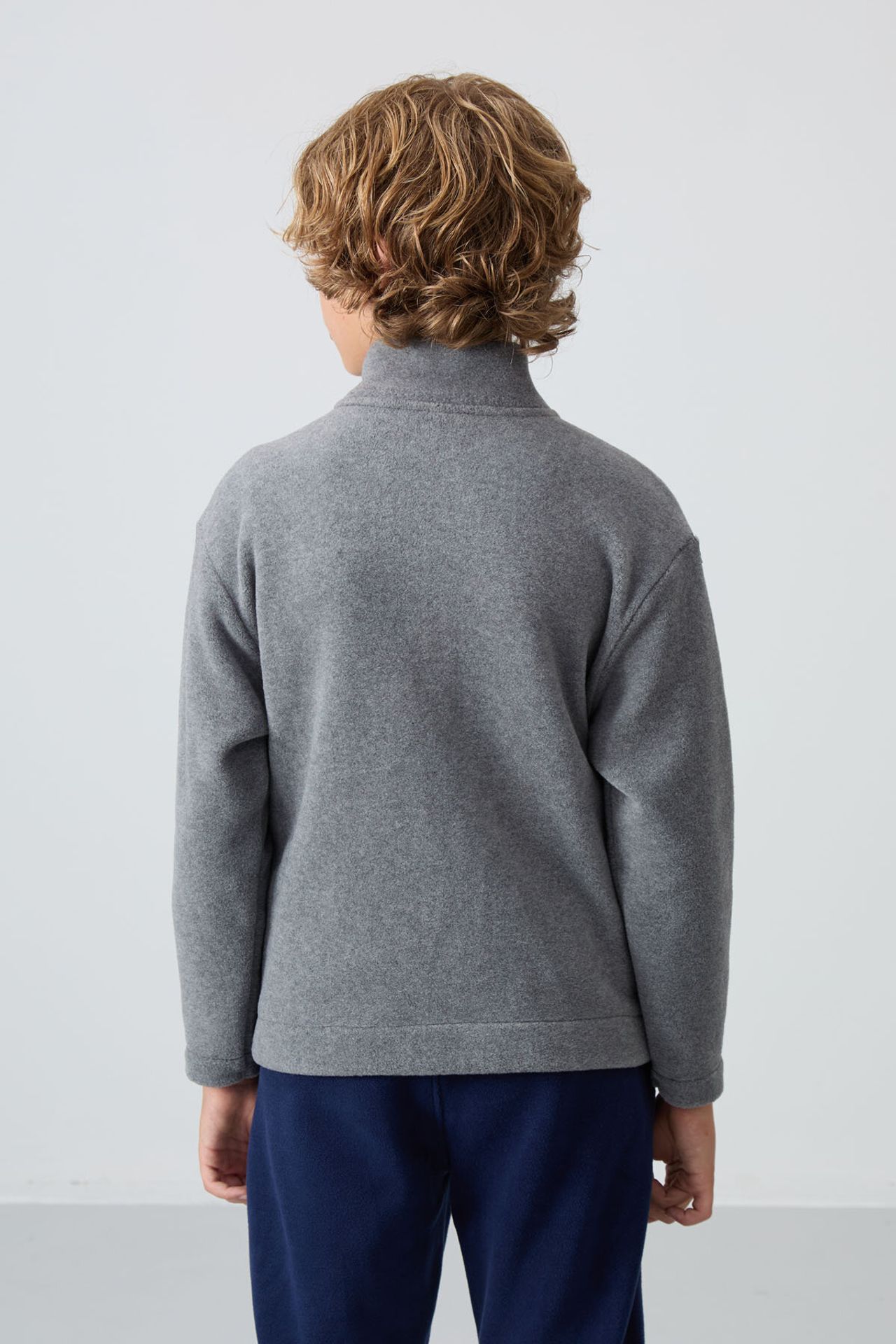 TOMMY Youth Plush Zipper Collar Sweatshirt 6