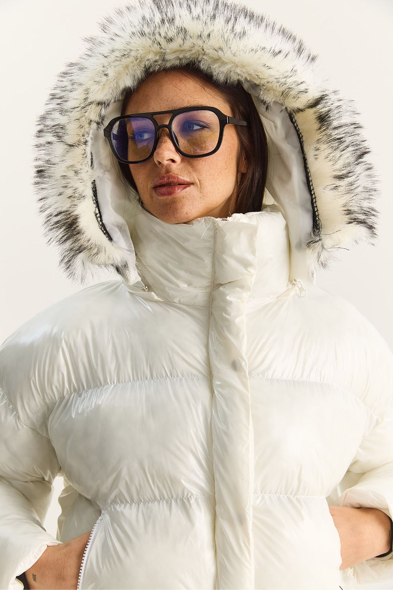 LUCCI Hooded Puffer Down Coat