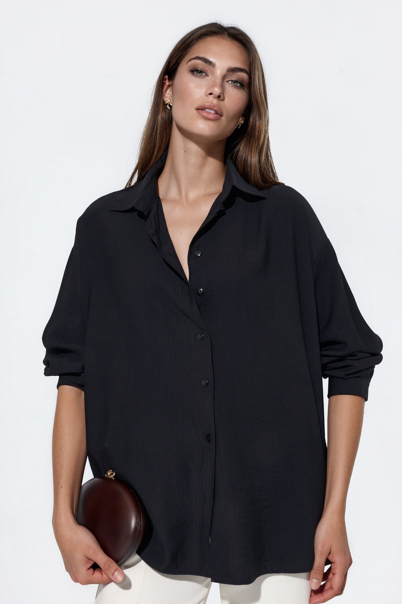 BDART Oversized Long-Sleeve Button-Up Shirt 1
