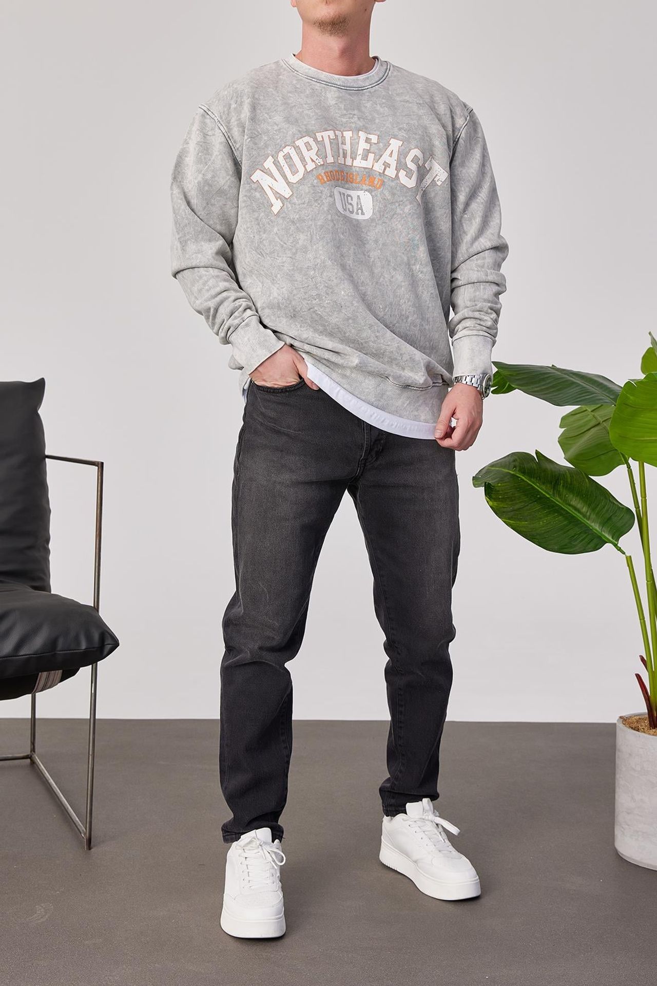 NOMARC Rahat Bisiklet Yaka Sweatshirt 1