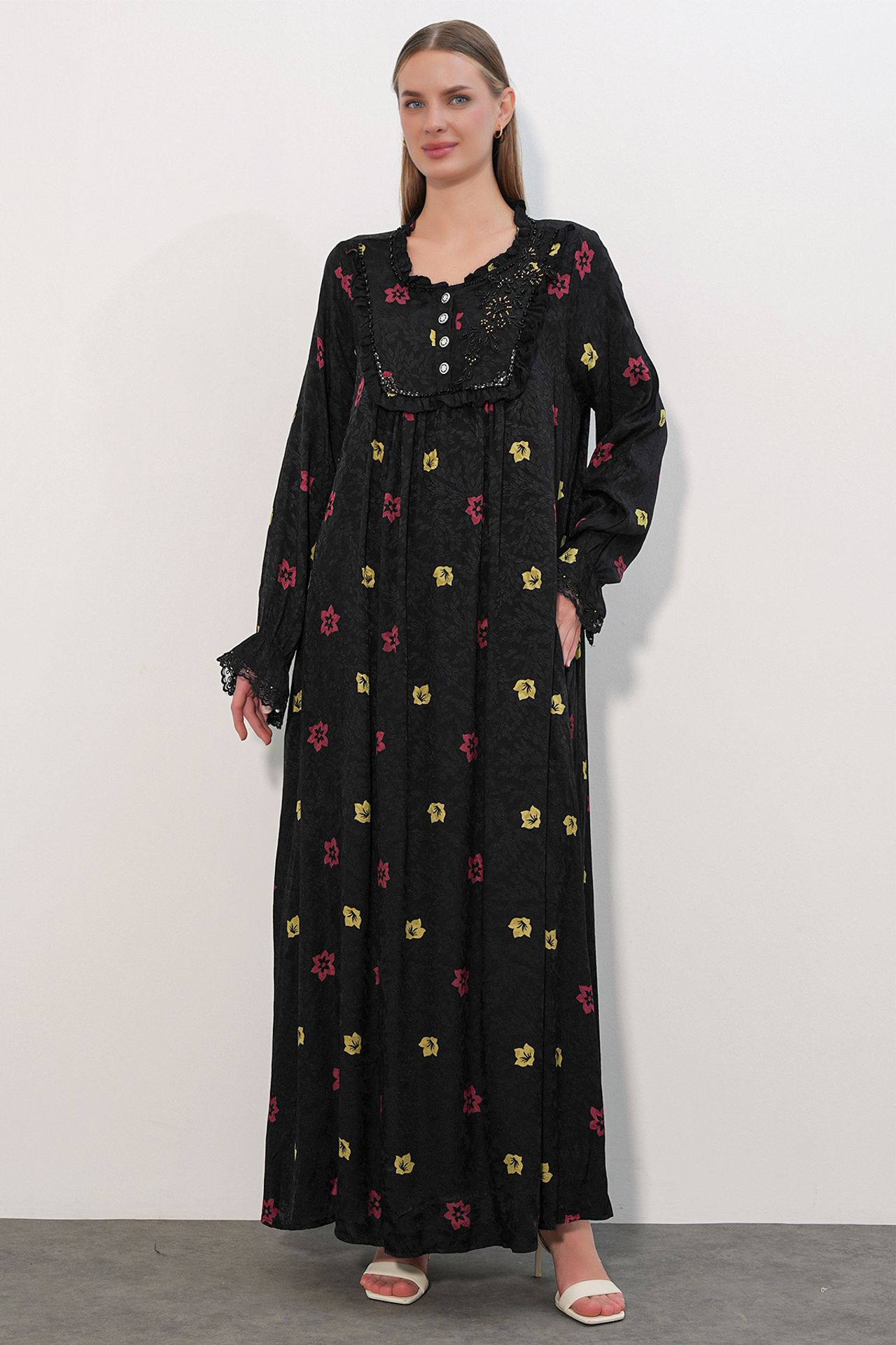 BDART Women's Floral V-Neck Maxi Dress 3