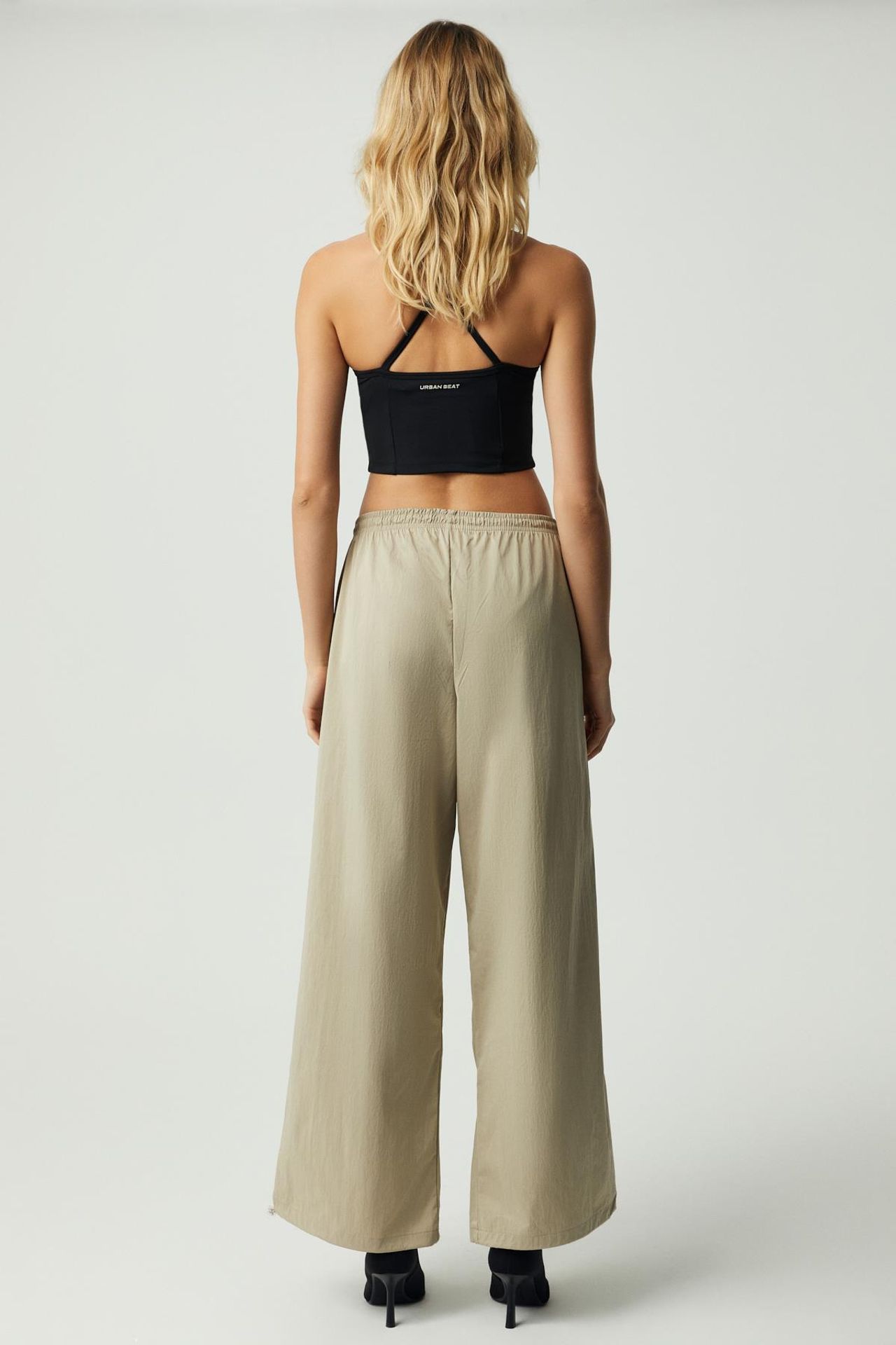 GRIMELANGE Wide Leg Elastic Waist Trousers 5