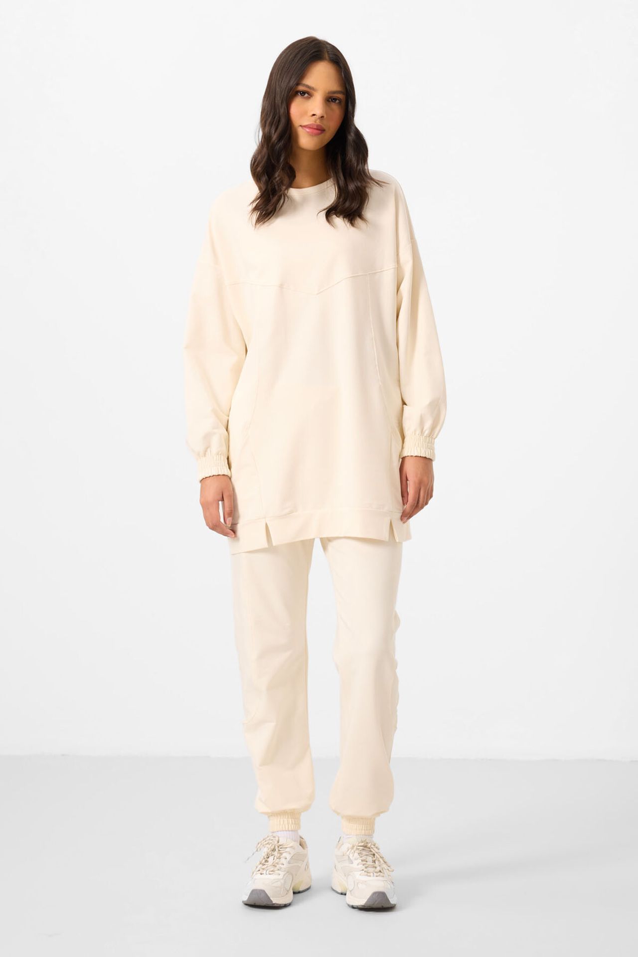TOMMY Oversized Fleece Sweatshirt And Pants Set 1